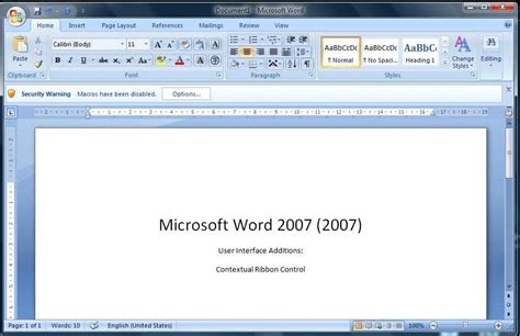 ms word 2007 windows 10